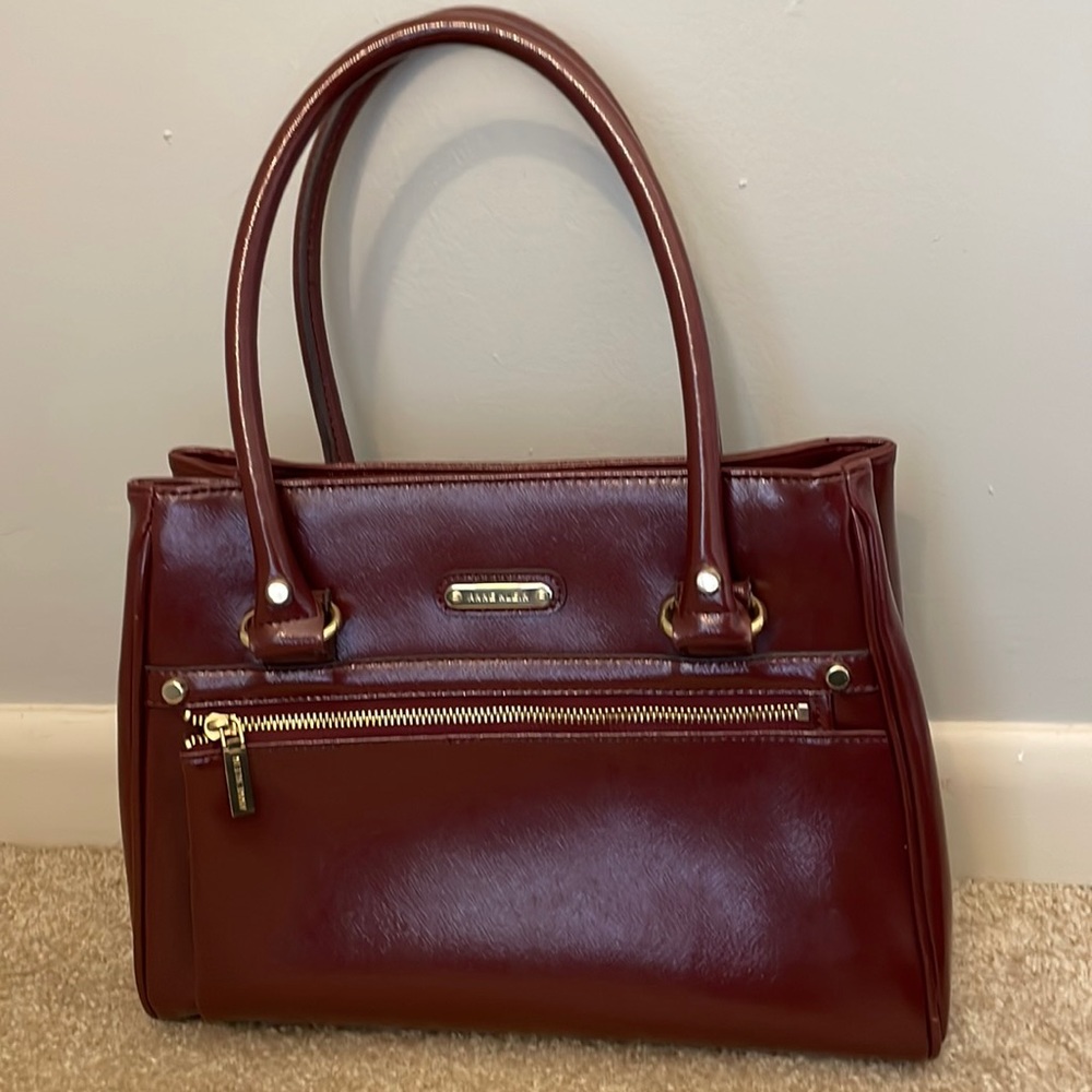 Anne Klein Maroon Shoulder Bag